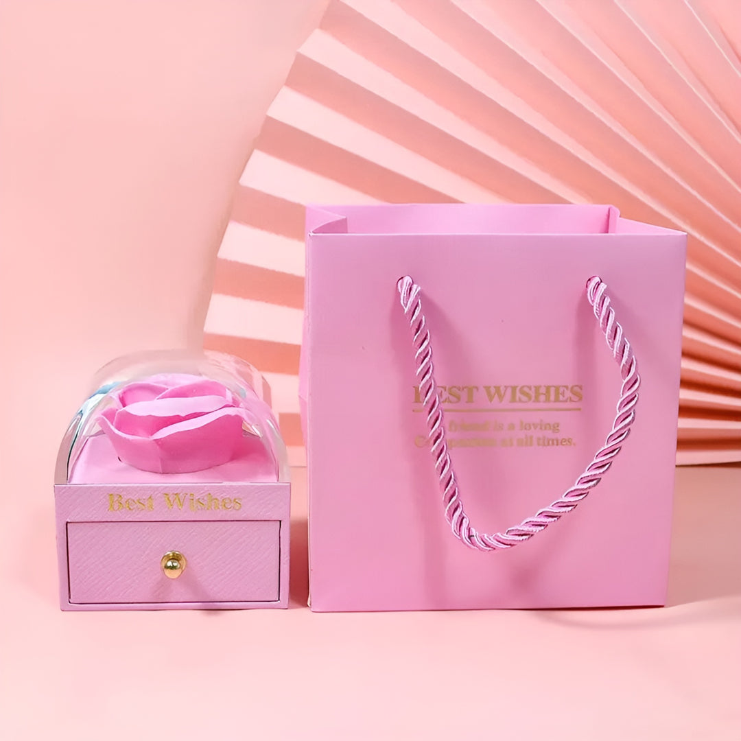 Coffret Rose Éternelle pour Bijoux