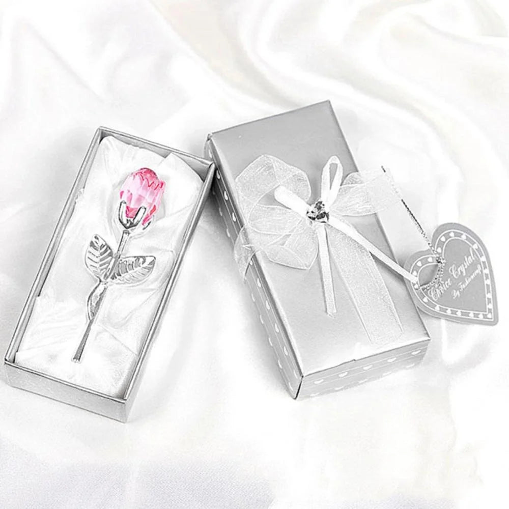 Rose en Verre Argent